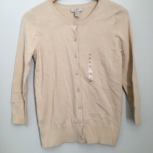 NWT TAN LOFT CARDIGAN